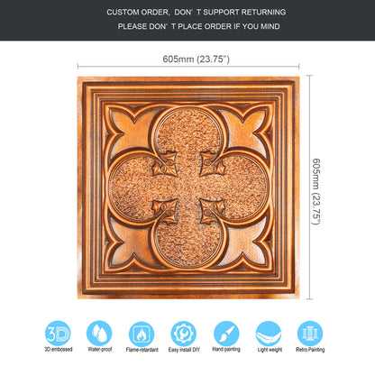 10tiles/lot Tin Ceiling Tiles for Book Cafés, Literary Stores and Creative Cultural Spaces PL35