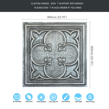 10tiles/lot Faux Tin Ceiling Tiles for Bars, Wine Rooms, Lounges and Modern Hospitality Spaces PL35