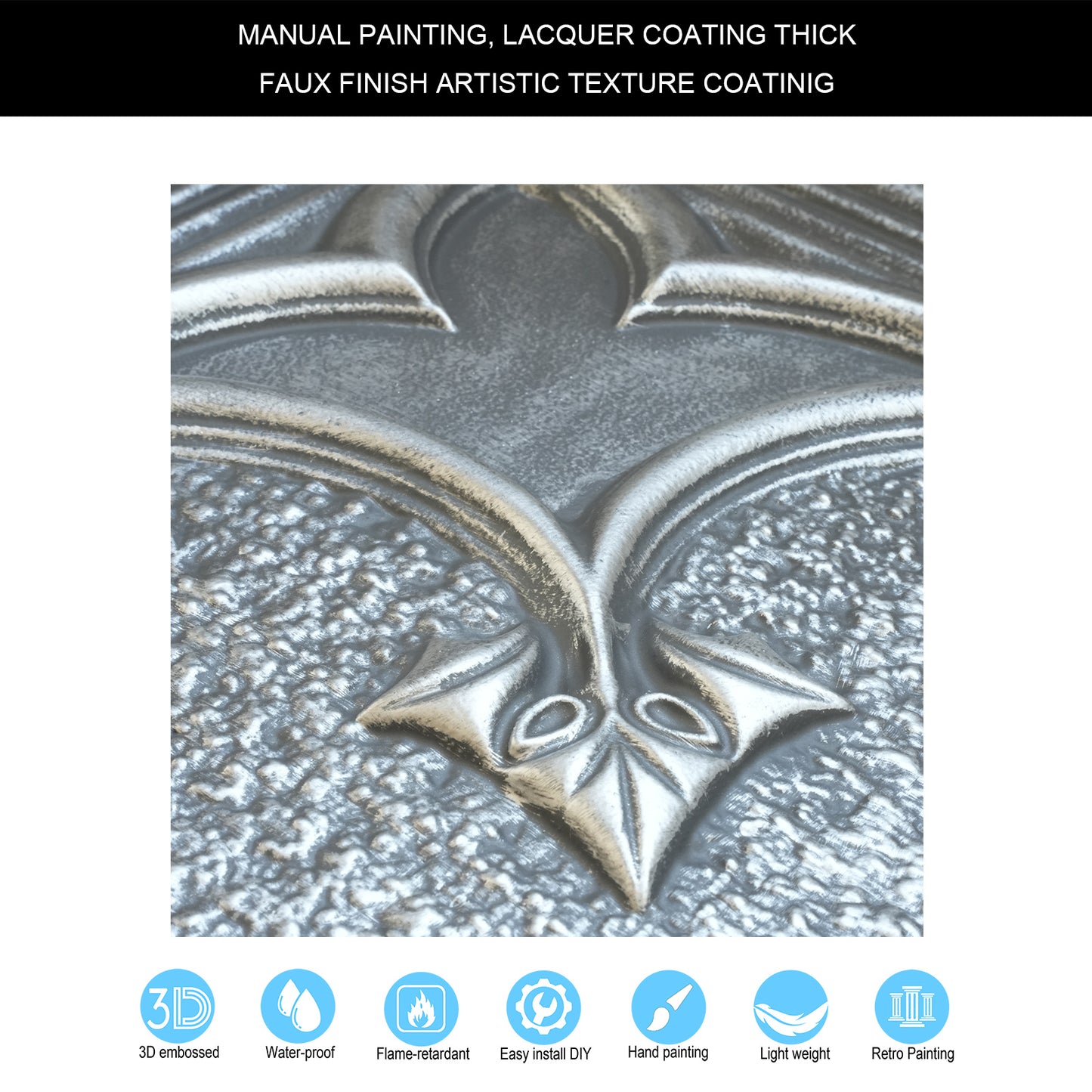 10tiles/lot Faux Tin Ceiling Tiles for Bars, Wine Rooms, Lounges and Modern Hospitality Spaces PL35