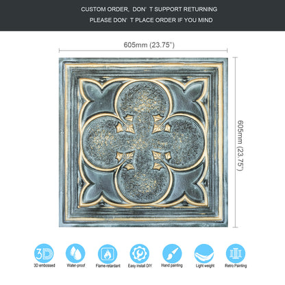 10tiles/lot Faux Tin Ceiling Tiles for Bars, Wine Rooms, Lounges and Modern Hospitality Spaces PL35