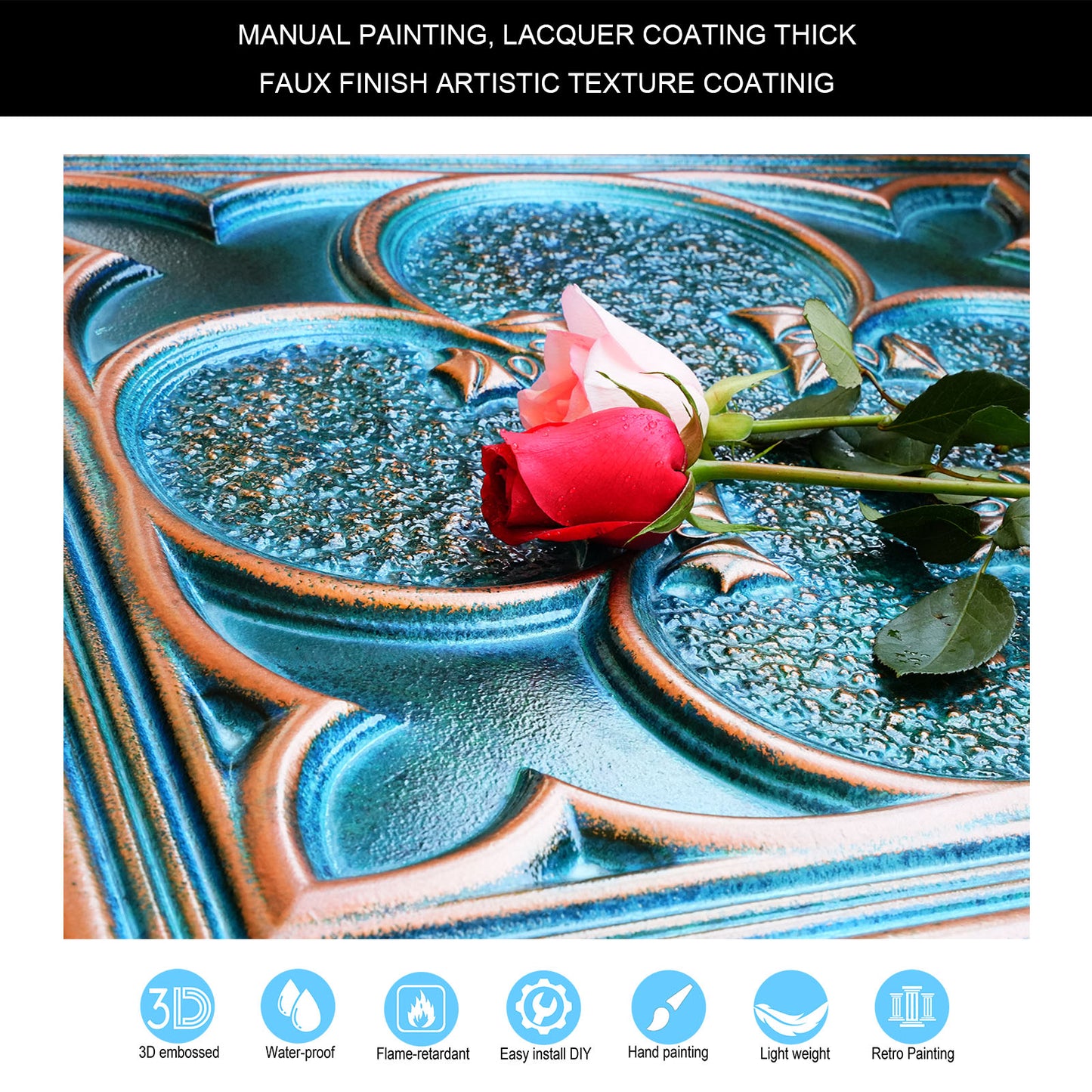 10tiles/lot Faux Tin Ceiling Tiles for Bars, Wine Rooms, Lounges and Modern Hospitality Spaces PL35