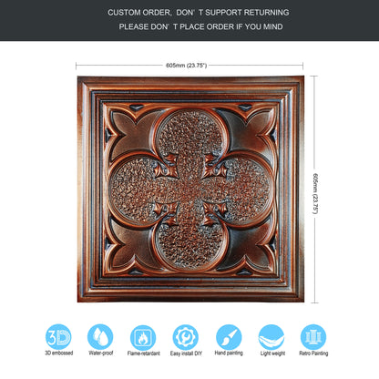 10tiles/lot Tin Ceiling Tiles for Book Cafés, Literary Stores and Creative Cultural Spaces PL35