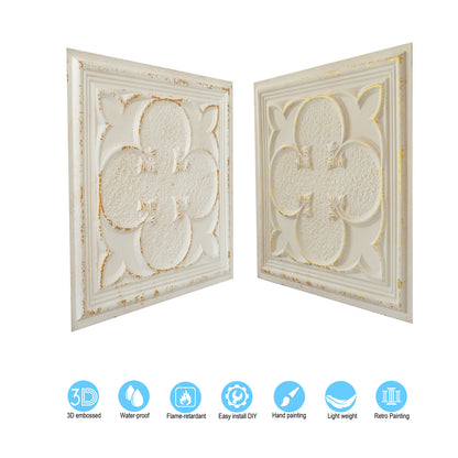 10tiles/lot Glue-Up Ceiling Tiles for Kitchen Renovations, Coffee Shops and Light-Luxury Spaces PL35