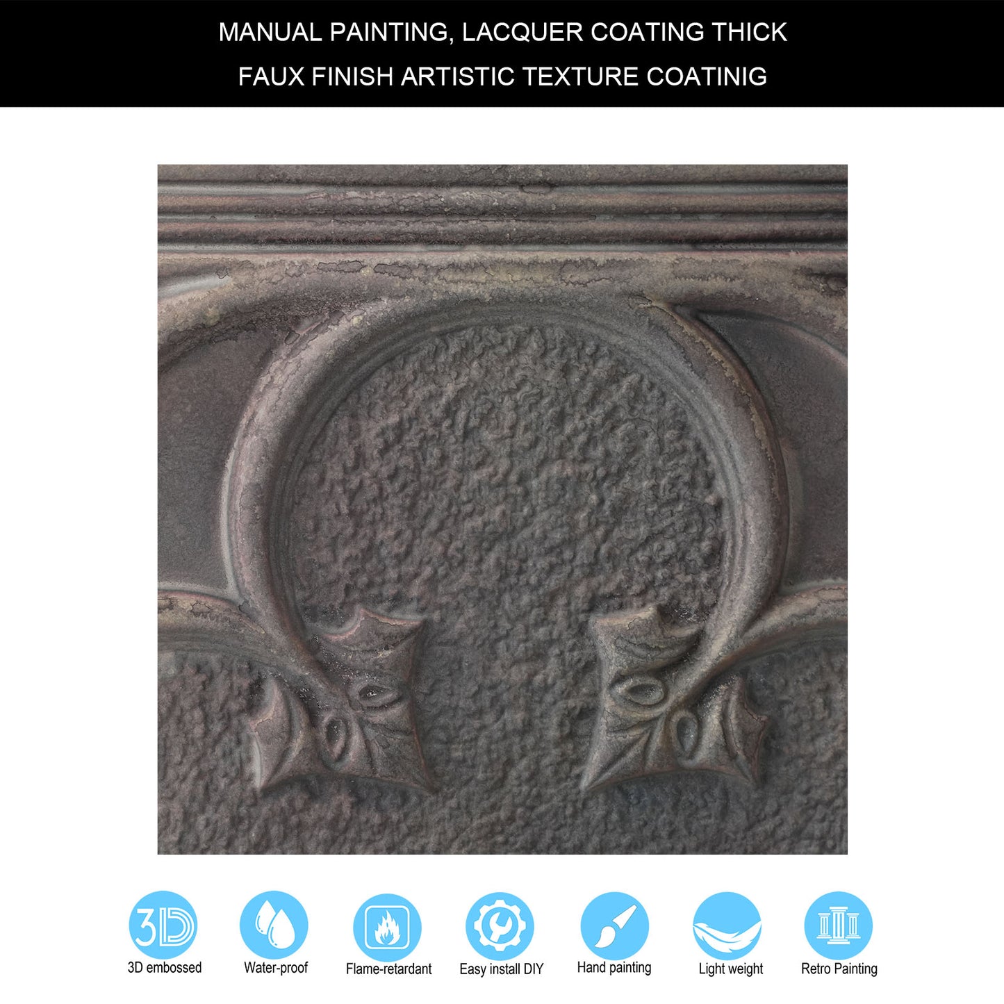 10tiles/lot Faux Metal Ceiling Tiles for Bars, Cafés, Lounges and Contemporary Interiors PL35