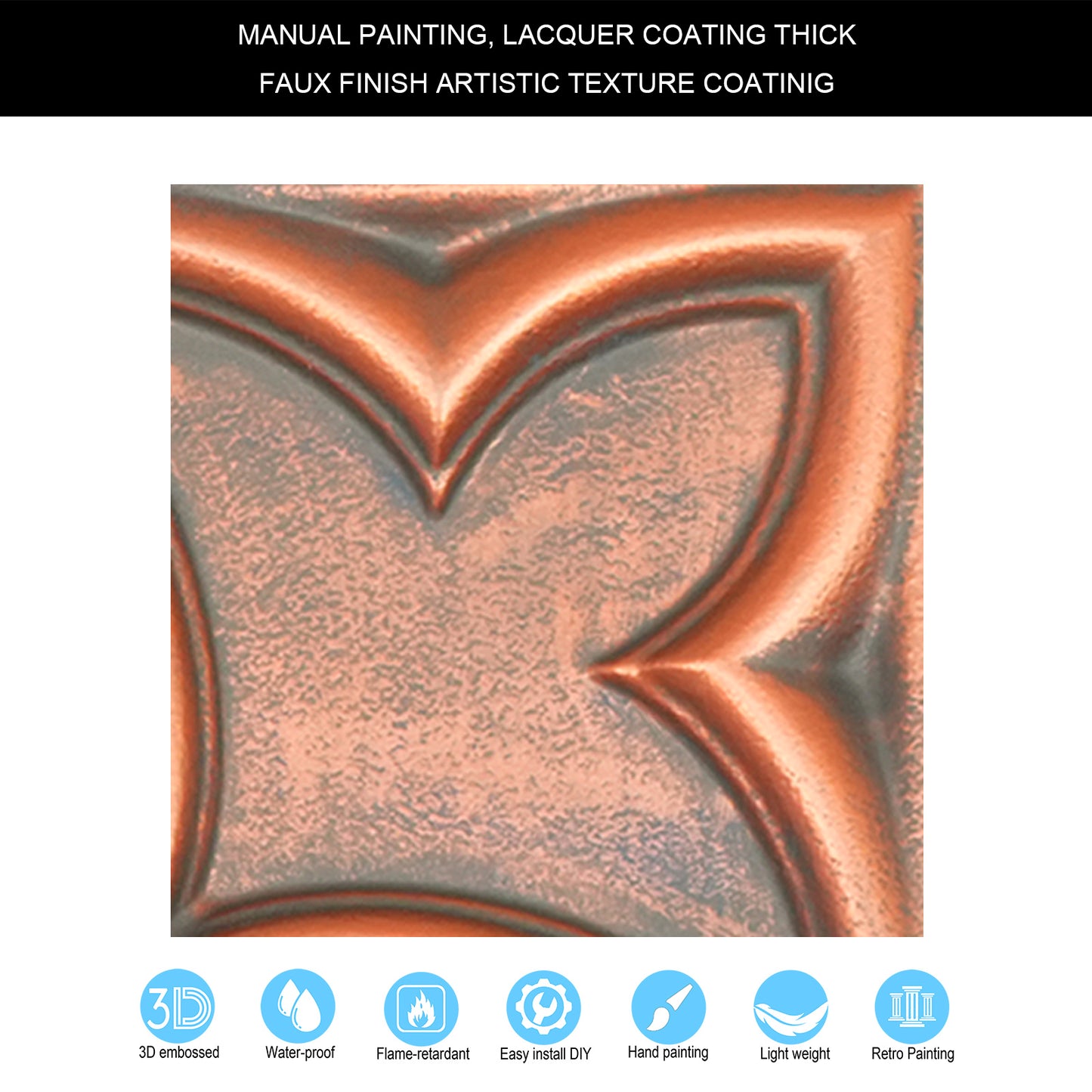 10tiles/lot Faux Metal Ceiling Tiles for Bars, Cafés, Lounges and Contemporary Interiors PL35