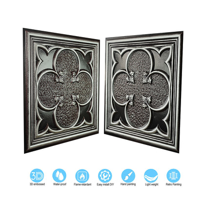 10tiles/lot Faux Metal Ceiling Tiles for Bars, Cafés, Lounges and Contemporary Interiors PL35