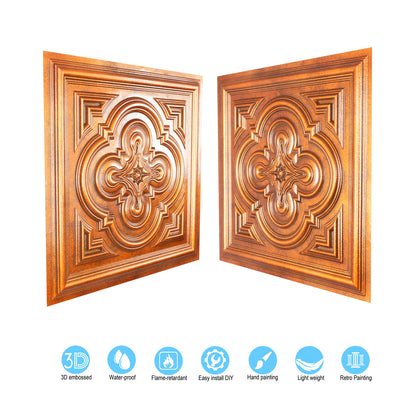 10tiles/lot Aged Decorative Ceiling Panels for Rustic Inns, Guesthouses and Boutique Hotels PL36