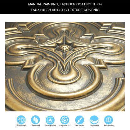 10tiles/lot 3D Faux Metal Ceiling Tiles for Stylish Bars, Clubs and Trendy Restaurants PL36