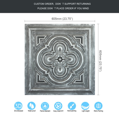 10tiles/lot Aged Decorative Ceiling Panels for Rustic Inns, Guesthouses and Boutique Hotels PL36