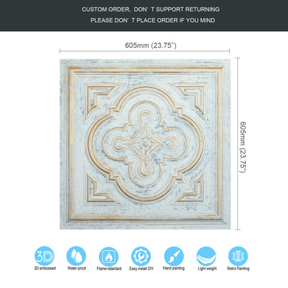 10tiles/lot Artistic Ceiling Tiles for Book Cafés, Literary Shops and Cultural Retail Spaces PL36