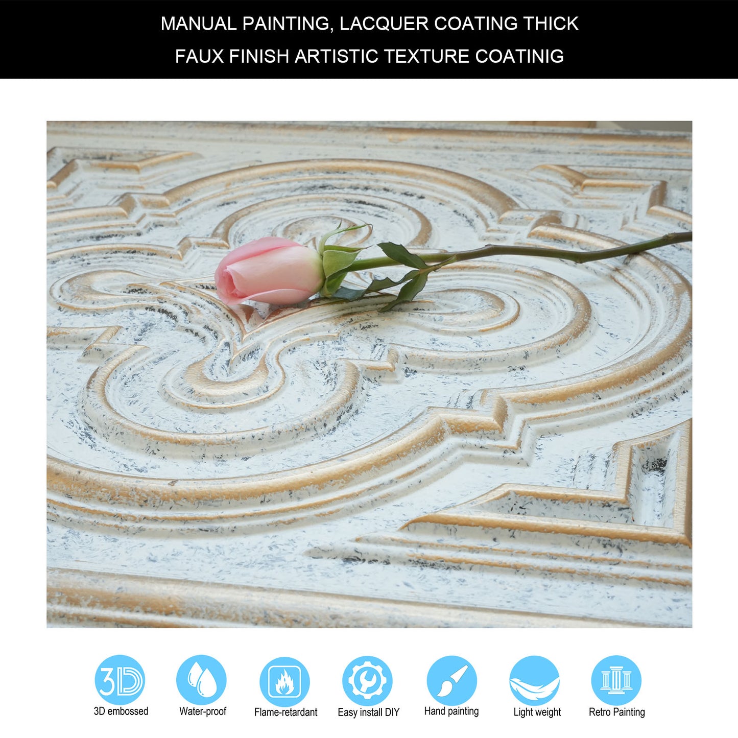 10tiles/lot Artistic Ceiling Tiles for Book Cafés, Literary Shops and Cultural Retail Spaces PL36