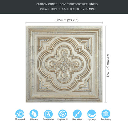 10tiles/lot Artistic Ceiling Tiles for Book Cafés, Literary Shops and Cultural Retail Spaces PL36