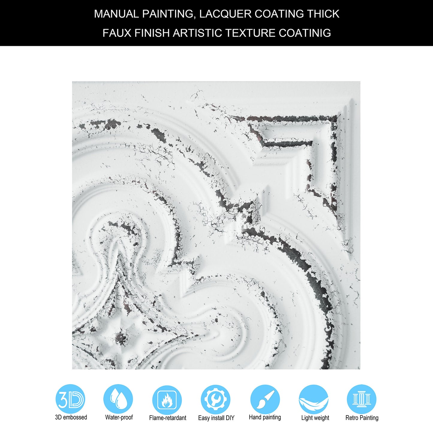 10tiles/lot Artistic Ceiling Tiles for Book Cafés, Literary Shops and Cultural Retail Spaces PL36