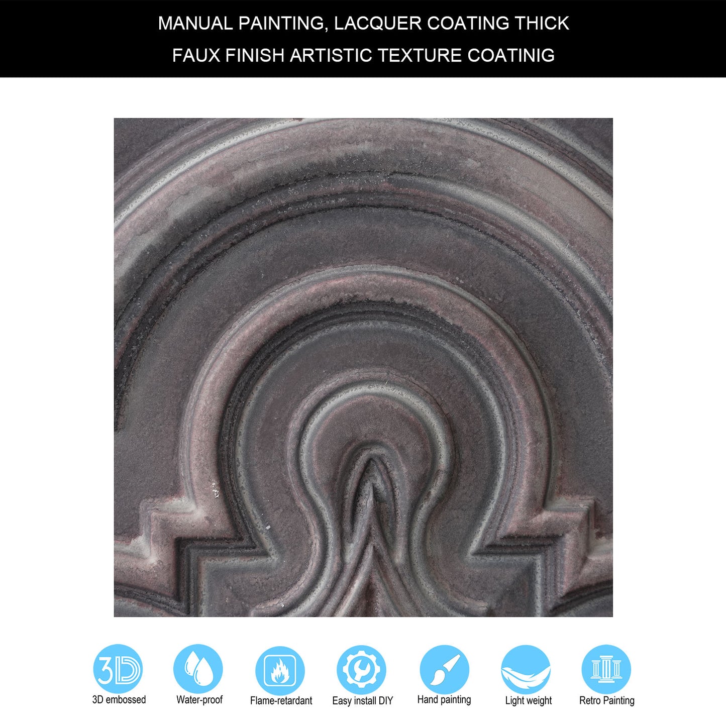 10tiles/lot Textured PVC Panels for Modern Apartments, Villas and Office Interiors PL36