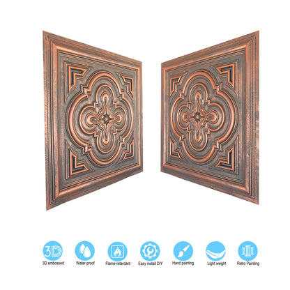 10tiles/lot Aged Decorative Ceiling Panels for Rustic Inns, Guesthouses and Boutique Hotels PL36