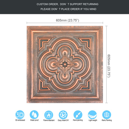 10tiles/lot Aged Decorative Ceiling Panels for Rustic Inns, Guesthouses and Boutique Hotels PL36
