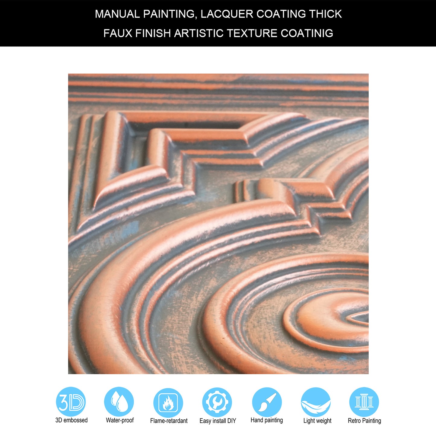 10tiles/lot Aged Decorative Ceiling Panels for Rustic Inns, Guesthouses and Boutique Hotels PL36