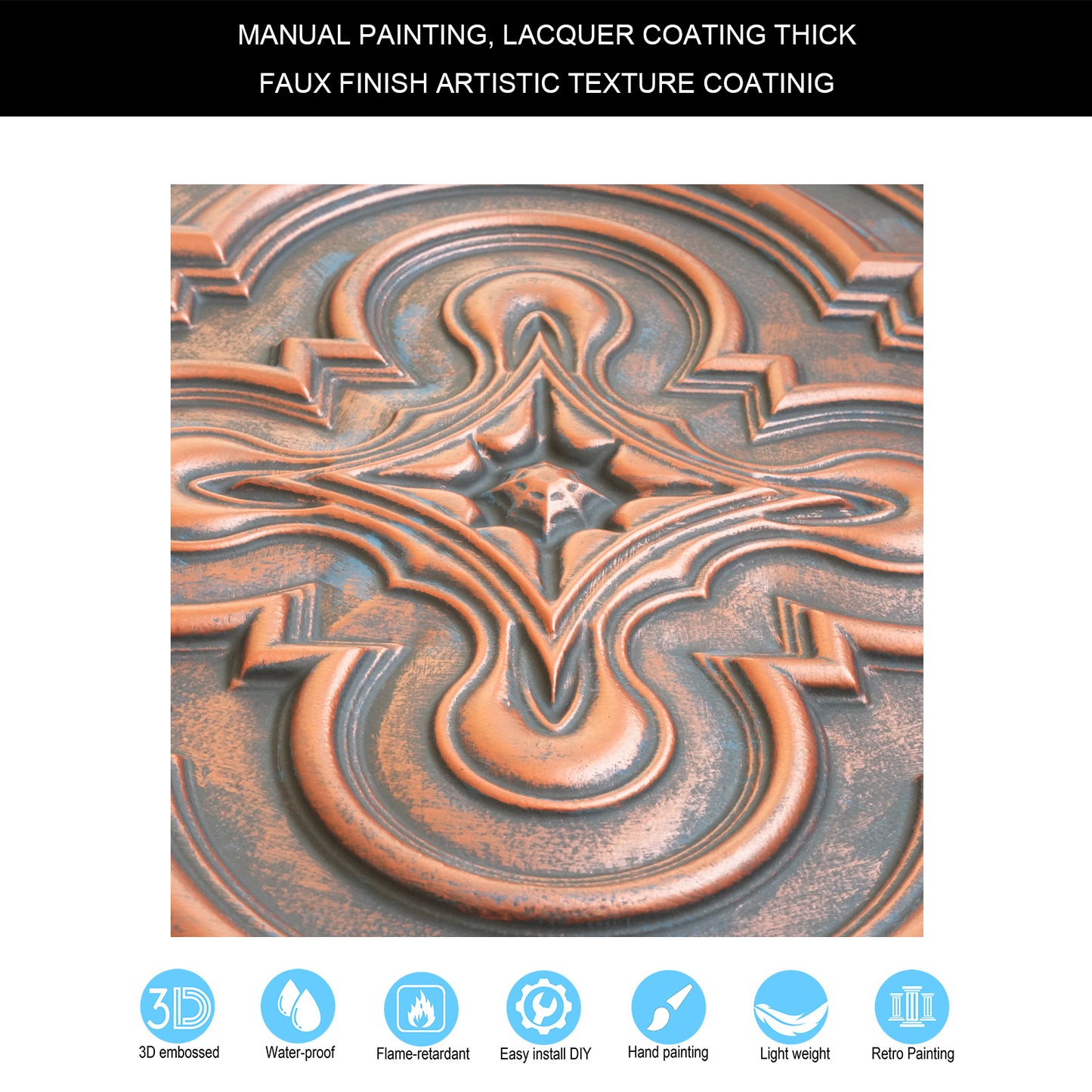 10tiles/lot Aged Decorative Ceiling Panels for Rustic Inns, Guesthouses and Boutique Hotels PL36