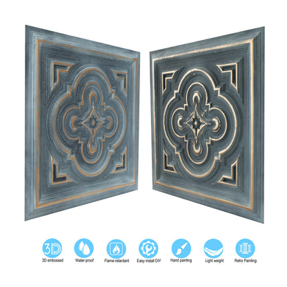 10tiles/lot 3D Faux Metal Ceiling Tiles for Stylish Bars, Clubs and Trendy Restaurants PL36