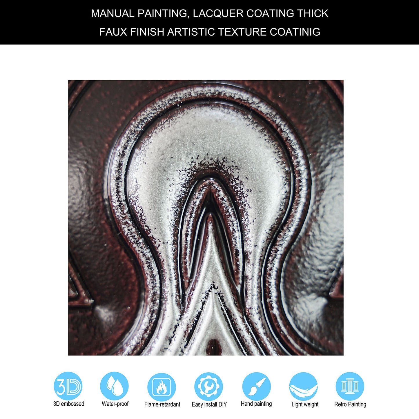 10tiles/lot Textured PVC Panels for Modern Apartments, Villas and Office Interiors PL36