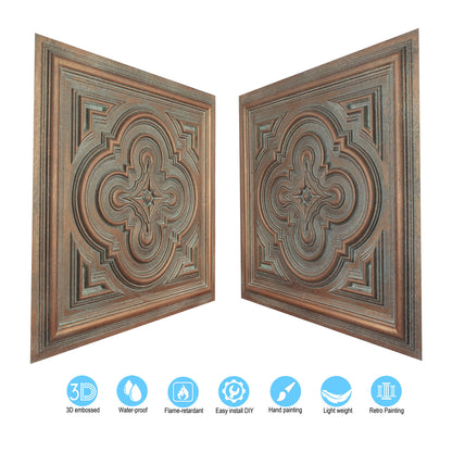10tiles/lot Aged Decorative Ceiling Panels for Rustic Inns, Guesthouses and Boutique Hotels PL36
