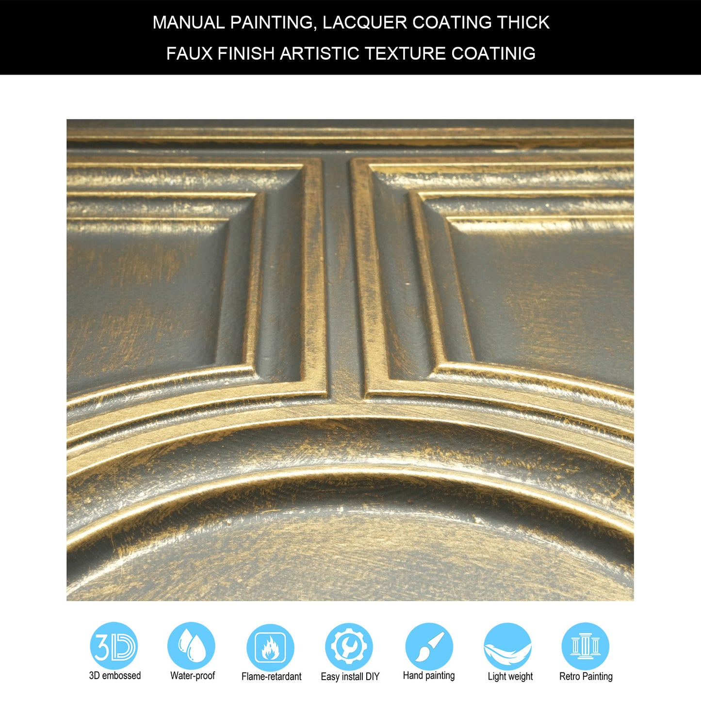 10tiles/lot 3D Embossed Ceiling Tiles for Beautiful Dining Rooms, Bars and Café Interiors PL37