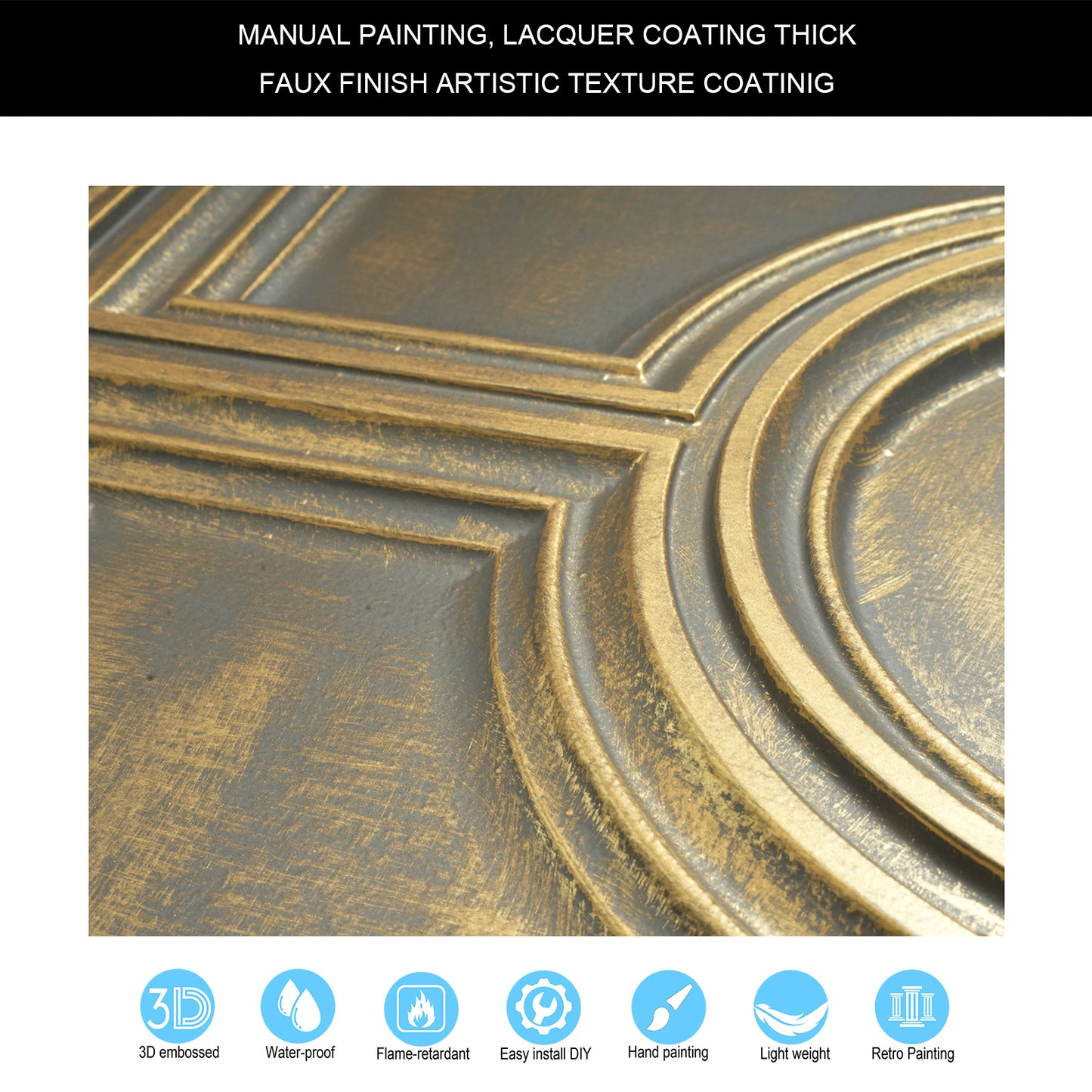 10tiles/lot 3D Embossed Ceiling Tiles for Beautiful Dining Rooms, Bars and Café Interiors PL37