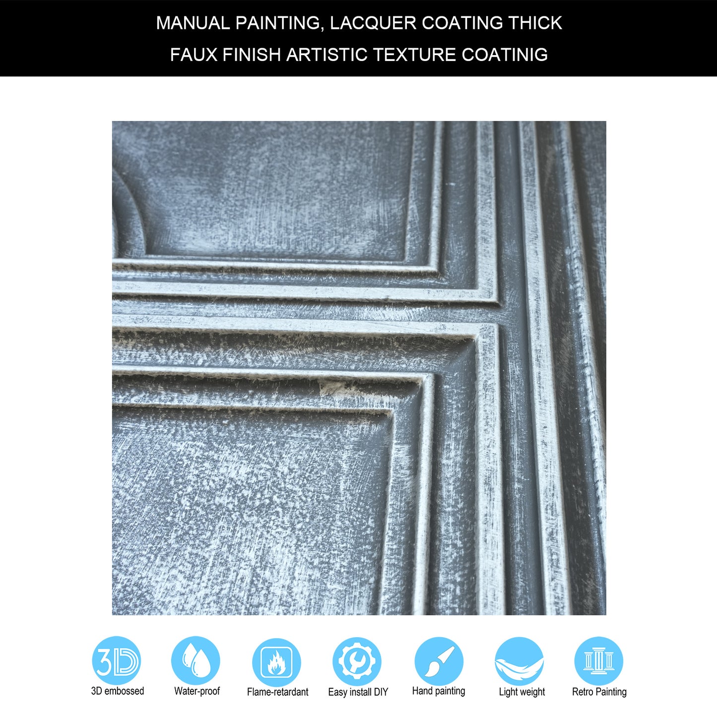 10tiles/lot Decorative Ceiling Tiles for Luxury Hotels, Villas, Salons and High-End Interiors PL37