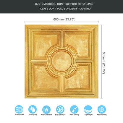 10tiles/lot Aged Decorative Ceiling Panels for Rustic Inns, Guesthouses and Boutique Hotels PL37