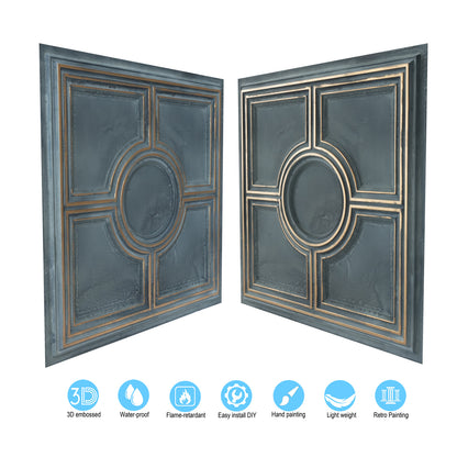 10tiles/lot 3D Embossed Ceiling Tiles for Beautiful Dining Rooms, Bars and Café Interiors PL37