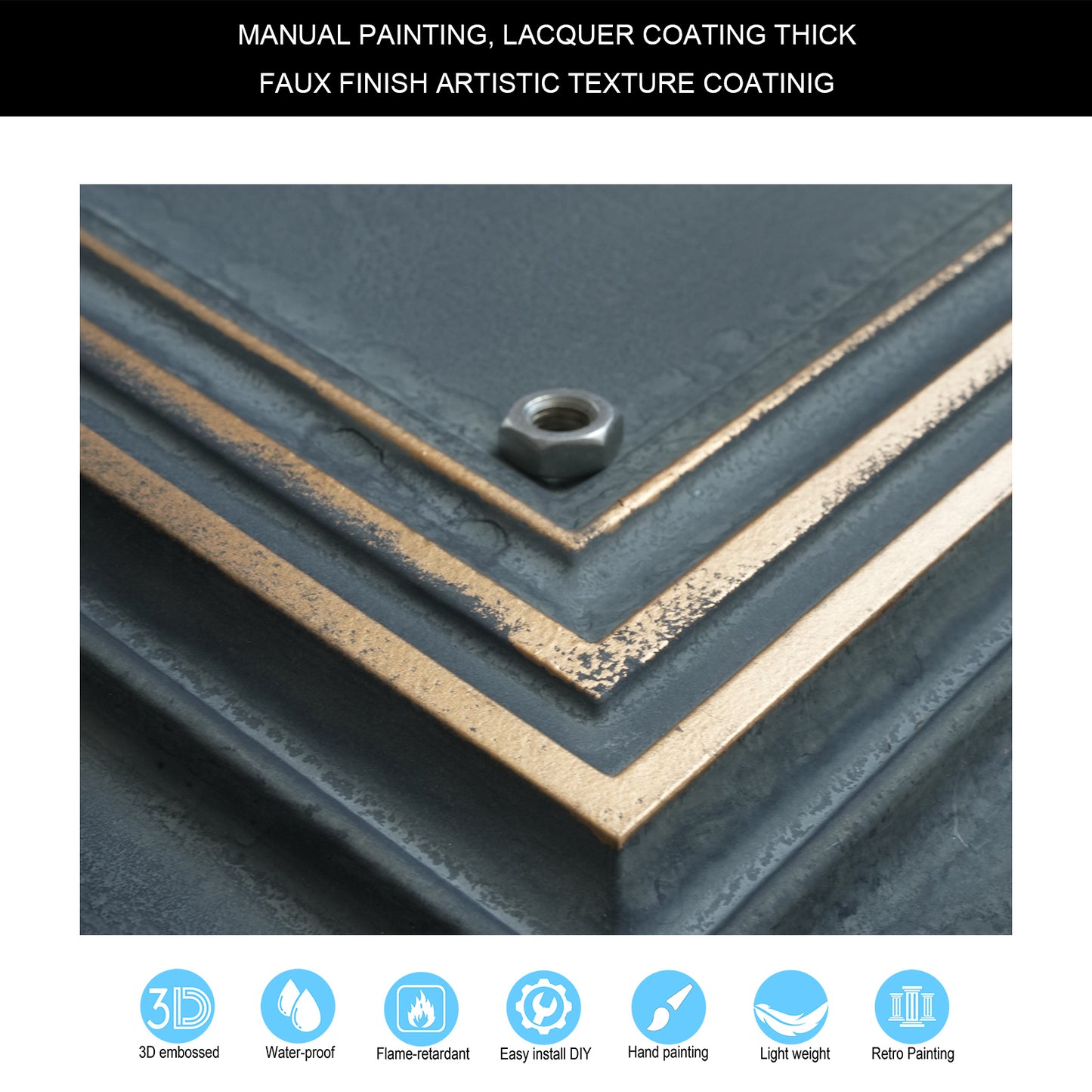 10tiles/lot 3D Embossed Ceiling Tiles for Beautiful Dining Rooms, Bars and Café Interiors PL37