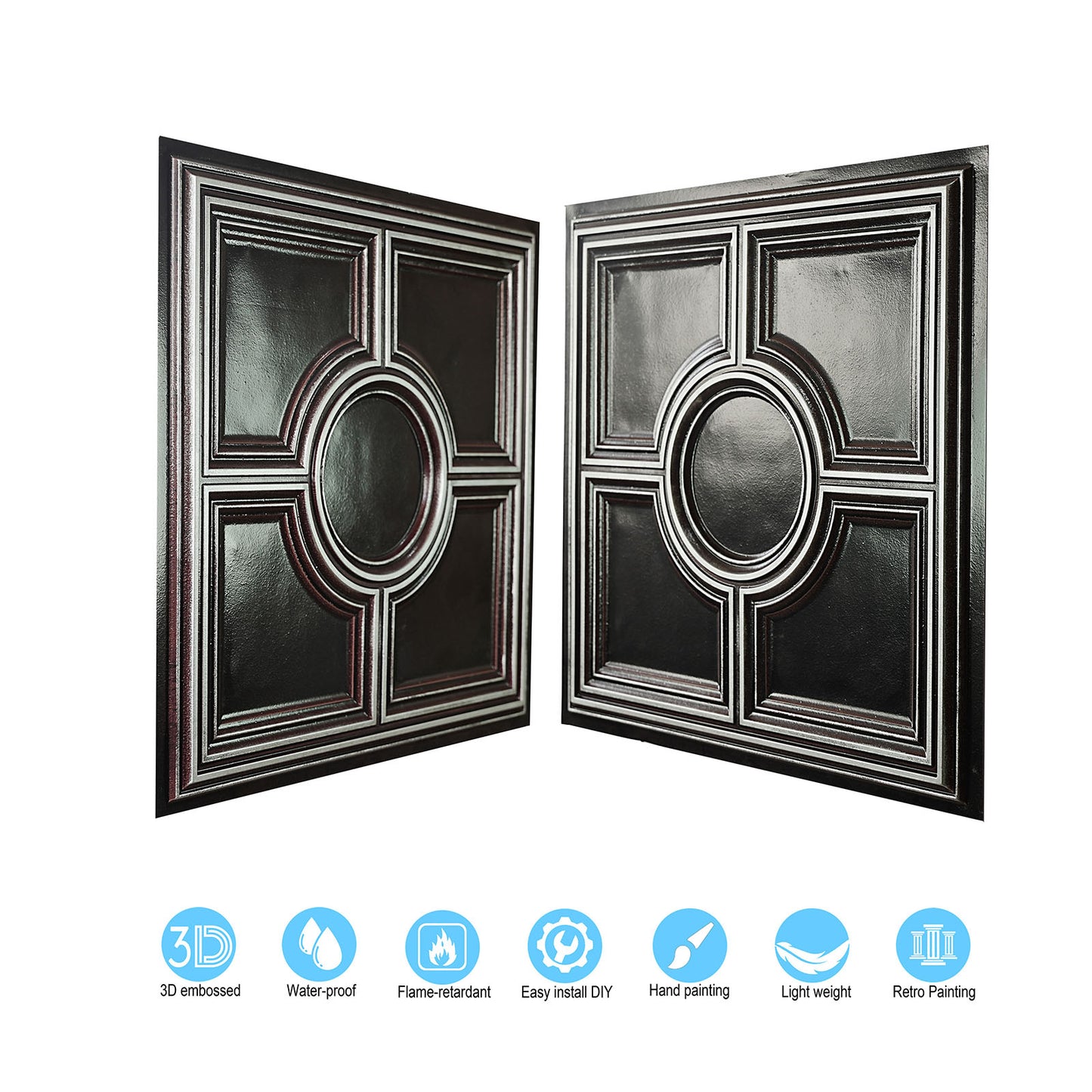 10tiles/lot Metallic Ceiling Tiles for Stylish Bars, Clubs, Restaurants and Social Spaces PL37