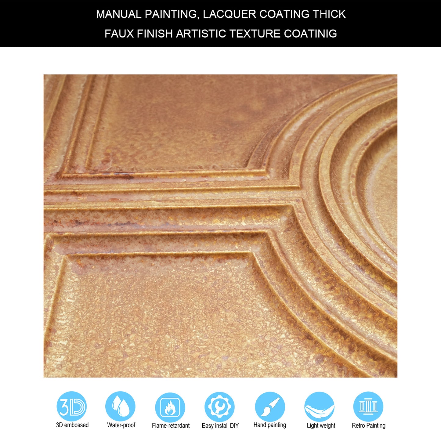 10tiles/lot Aged Decorative Ceiling Panels for Rustic Inns, Guesthouses and Boutique Hotels PL37