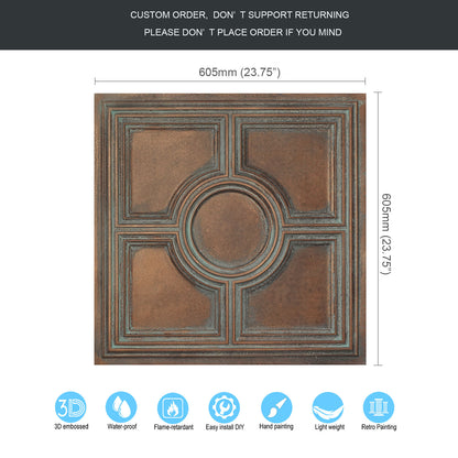 10tiles/lot Metallic Ceiling Tiles for Stylish Bars, Clubs, Restaurants and Social Spaces PL37