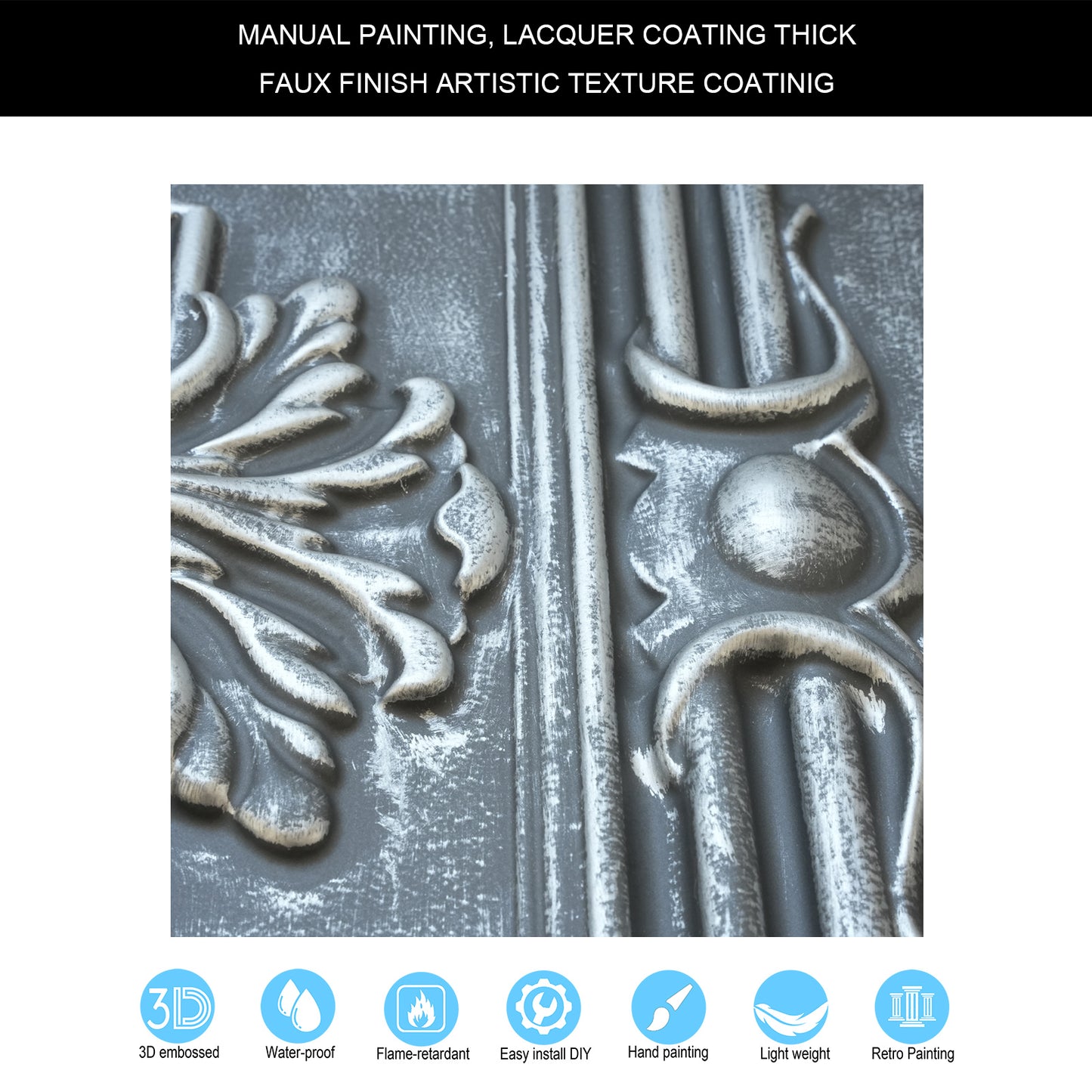 10tiles/lot Glue-Up Ceiling Tiles for Kitchen Renovations, Coffee Shops and Light-Luxury Spaces PL38