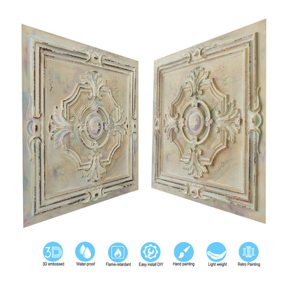 10tiles/lot Decorative PVC Panels for Kitchens, Offices, Living Rooms and Light-Luxury Spaces PL38