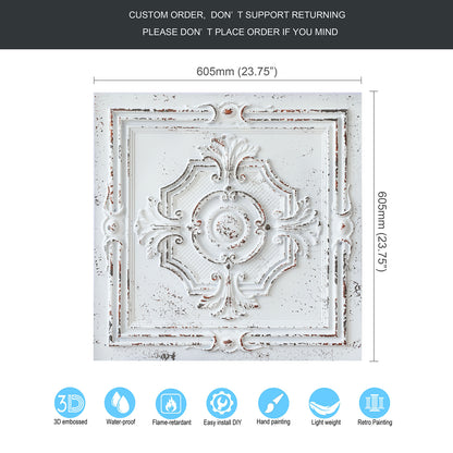 10tiles/lot Decorative PVC Panels for Kitchens, Offices, Living Rooms and Light-Luxury Spaces PL38