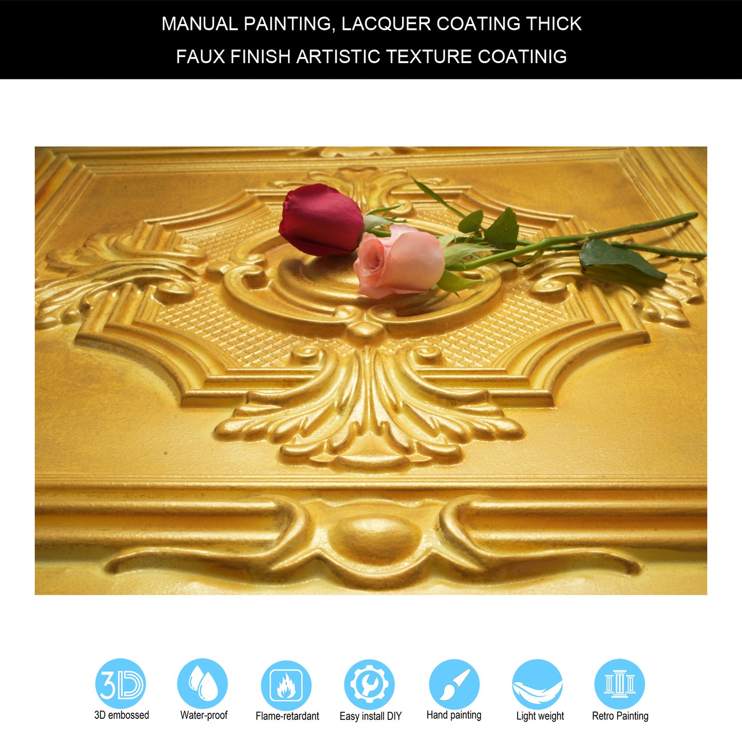 10tiles/lot Tin Ceiling Tiles for Book Cafés, Literary Stores and Creative Cultural Spaces PL38