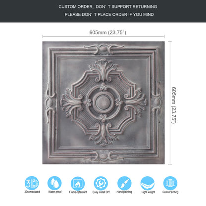 10tiles/lot Glue-Up Ceiling Tiles for Kitchen Renovations, Coffee Shops and Light-Luxury Spaces PL38