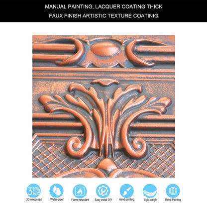 10tiles/lot Tin Ceiling Tiles for Book Cafés, Literary Stores and Creative Cultural Spaces PL38