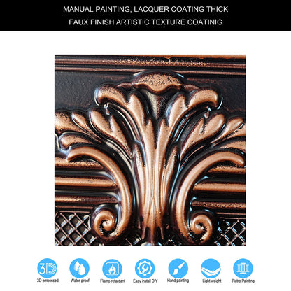 10tiles/lot Faux Tin Ceiling Panels for High-End Restaurants, Coffee Bars and Luxury Apartments PL38