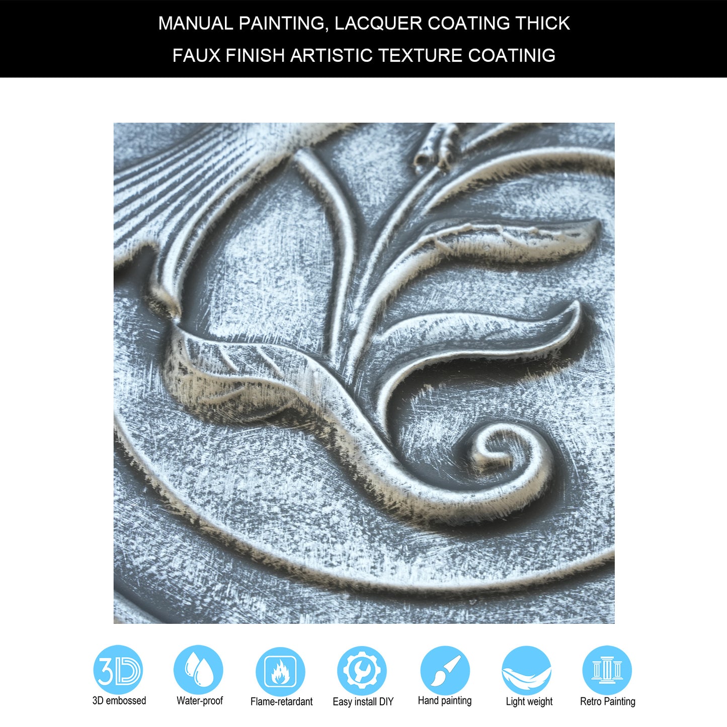 10tiles/lot DIY Faux Metal Ceiling Tile Panels for Café Bars, Studios and Artistic Interiors PL39