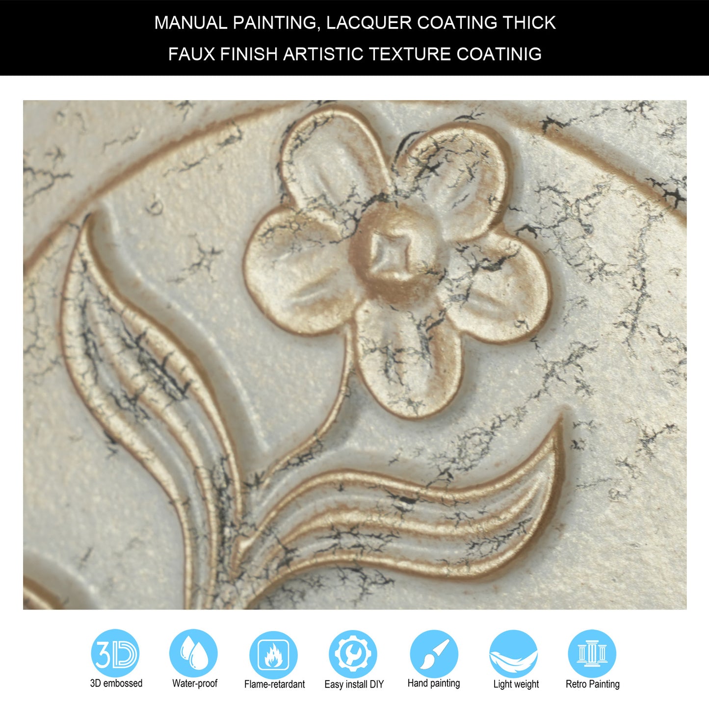 10tiles/lot Embossed Ceiling Tiles for Elegant Restaurants, Coffee Shops and Contemporary Bedrooms PL39