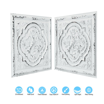 10tiles/lot Embossed Ceiling Tiles for Elegant Restaurants, Coffee Shops and Contemporary Bedrooms PL39