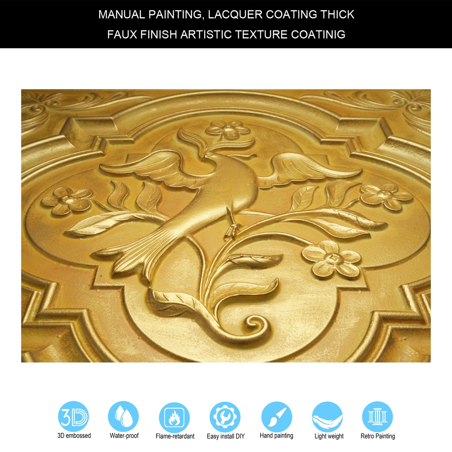 10tiles/lot Multi-Layer 3D Ceiling Tiles for Upscale Restaurants and High-End Bars PL39