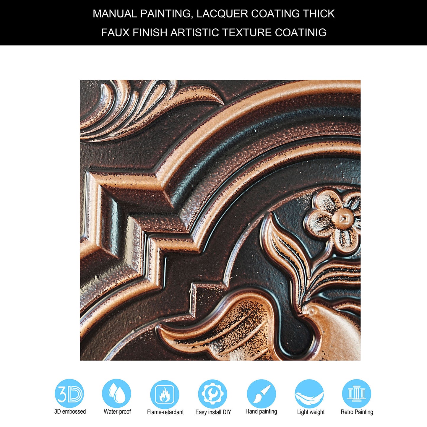 10tiles/lot Artistic Ceiling Tiles for Libraries, Museums, Craft Studios and Cultural Interiors PL39