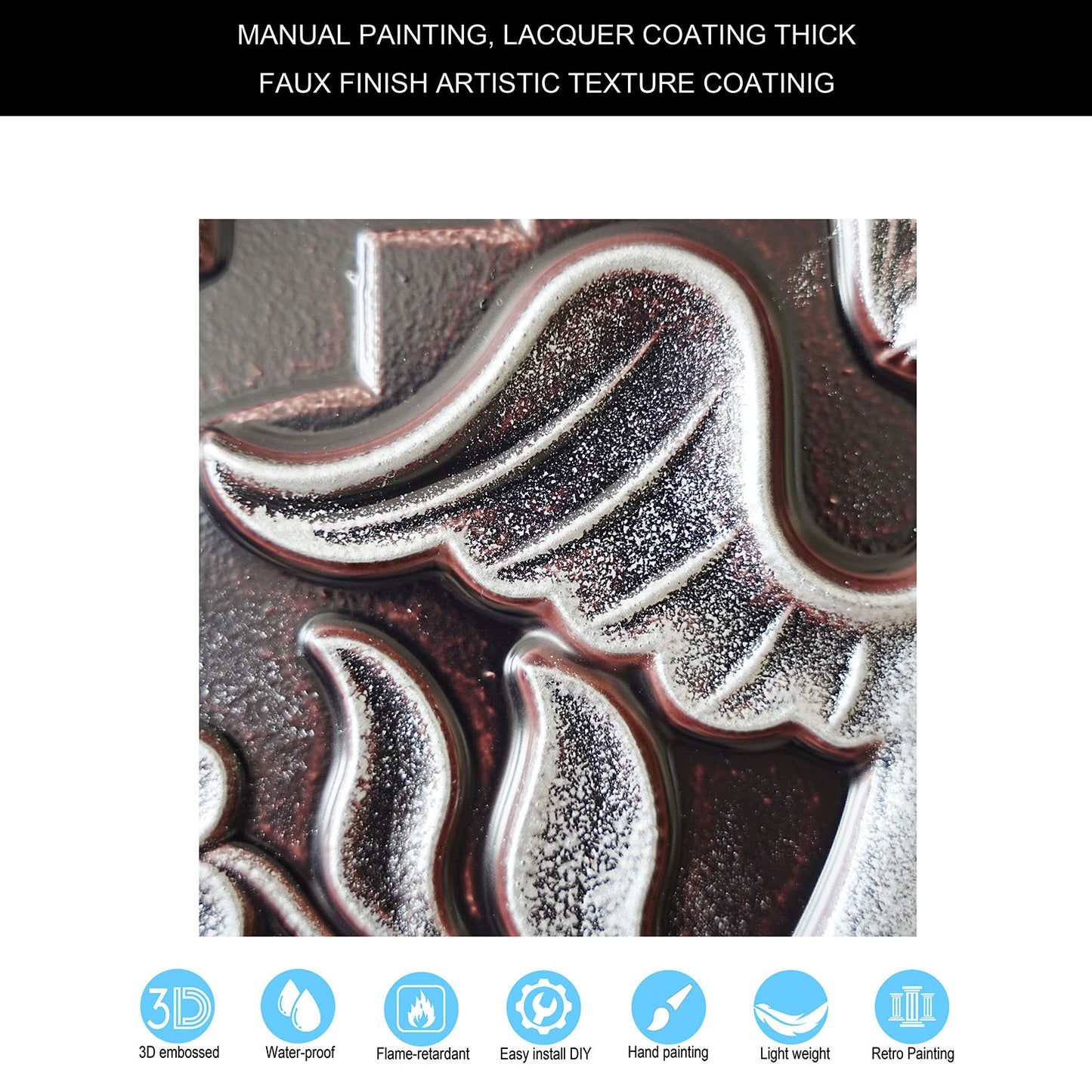 10tiles/lot DIY Faux Metal Ceiling Tile Panels for Café Bars, Studios and Artistic Interiors PL39