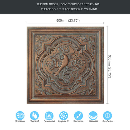 10tiles/lot Artistic Ceiling Tiles for Libraries, Museums, Craft Studios and Cultural Interiors PL39