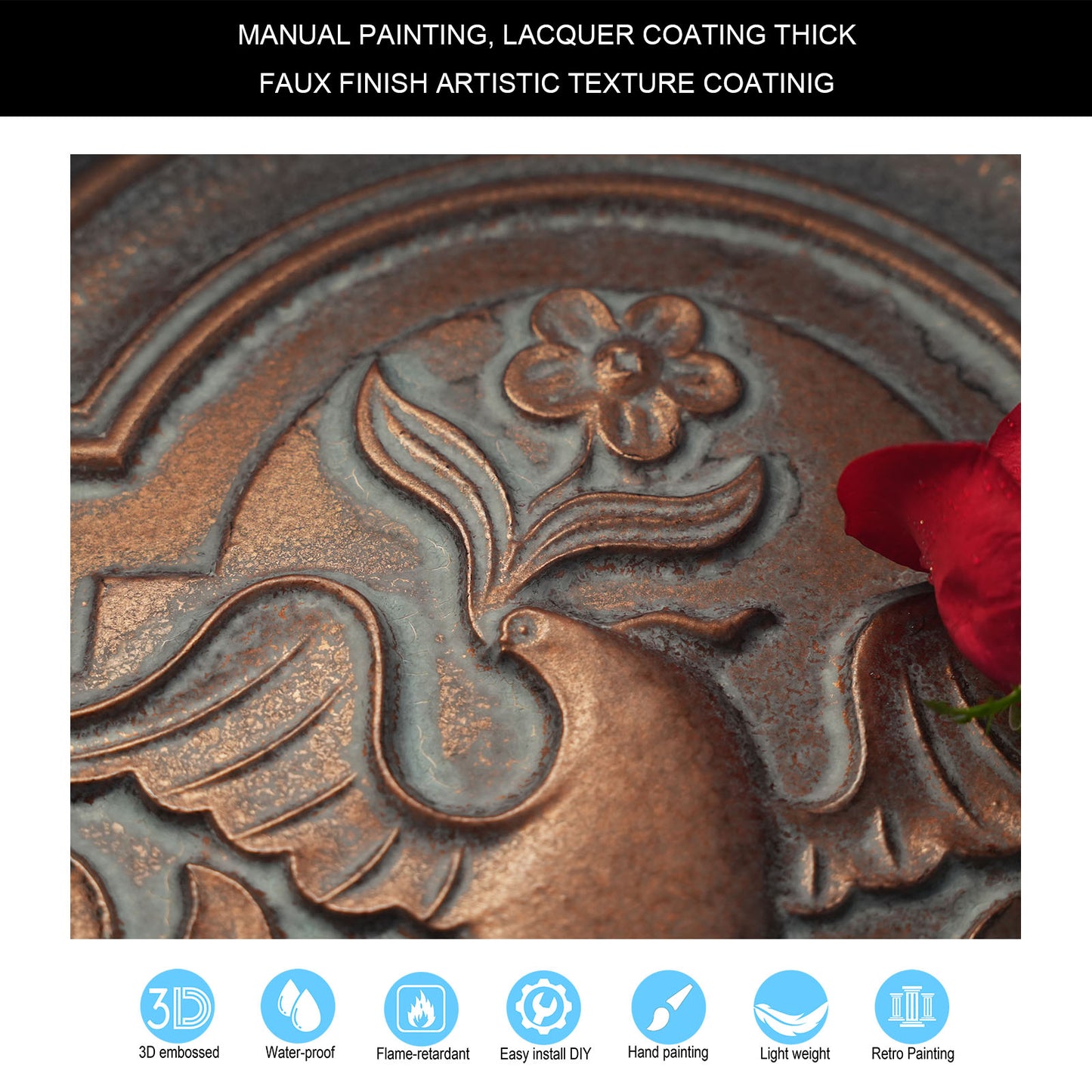 10tiles/lot Artistic Ceiling Tiles for Libraries, Museums, Craft Studios and Cultural Interiors PL39