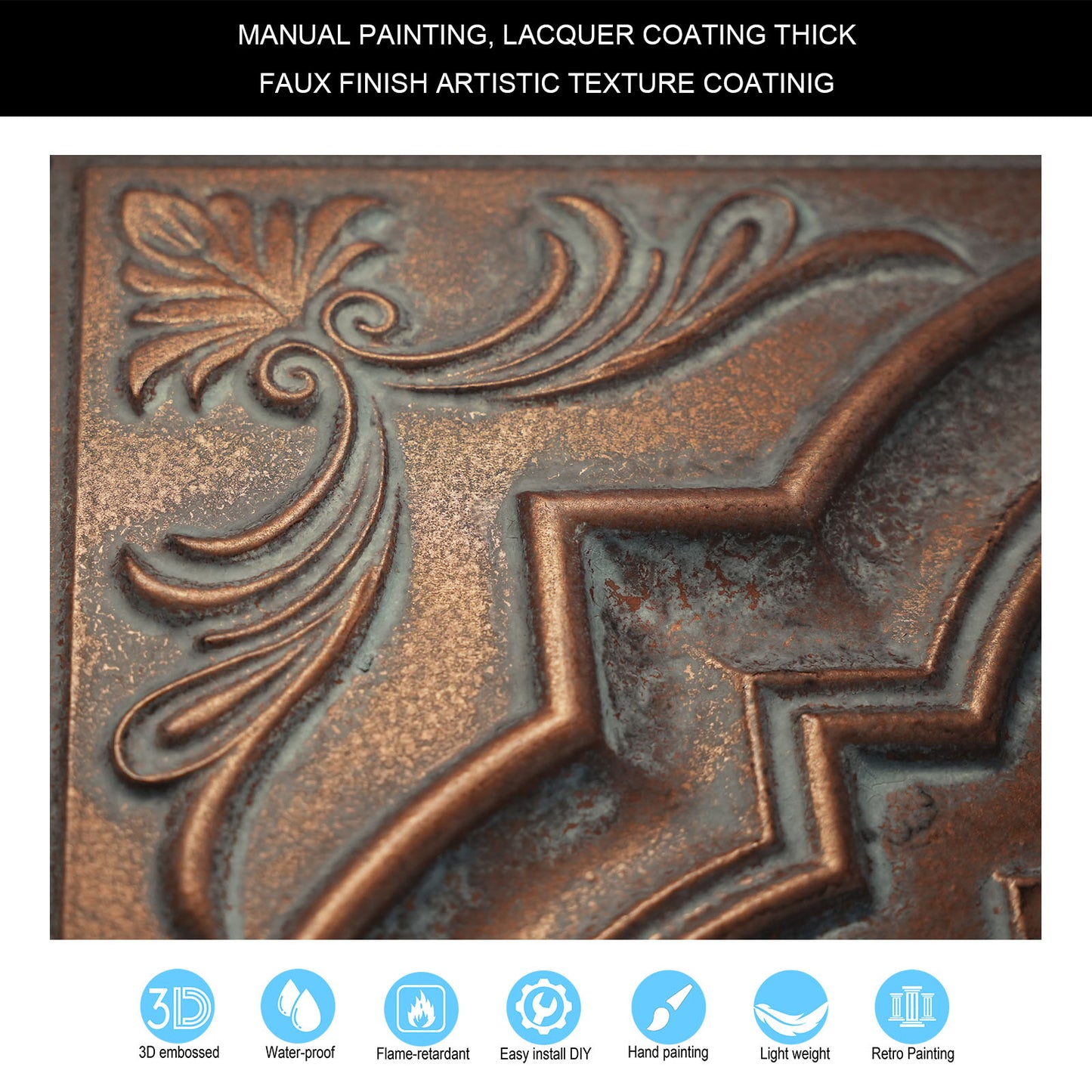 10tiles/lot Artistic Ceiling Tiles for Libraries, Museums, Craft Studios and Cultural Interiors PL39